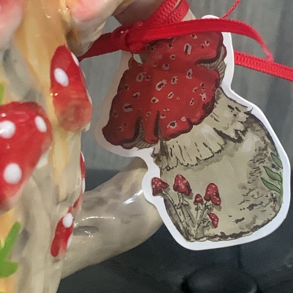 Blue Sky Clayworks Mushroom Red Toadstool Coffee Mug By Heather Goldminc - Picture 4 of 12